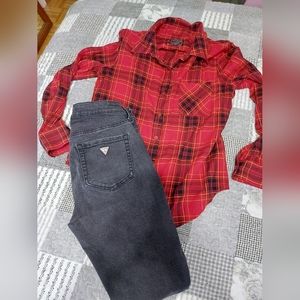 Guess jeans and shirt